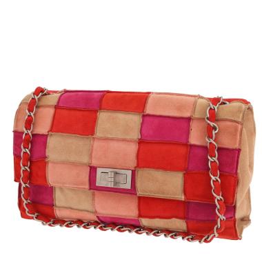 Bolso Chanel 2.55 de piel rosa y roja