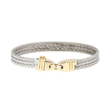 Pulsera de los años 80 de Fred Force 10 en oro amarillo y acero