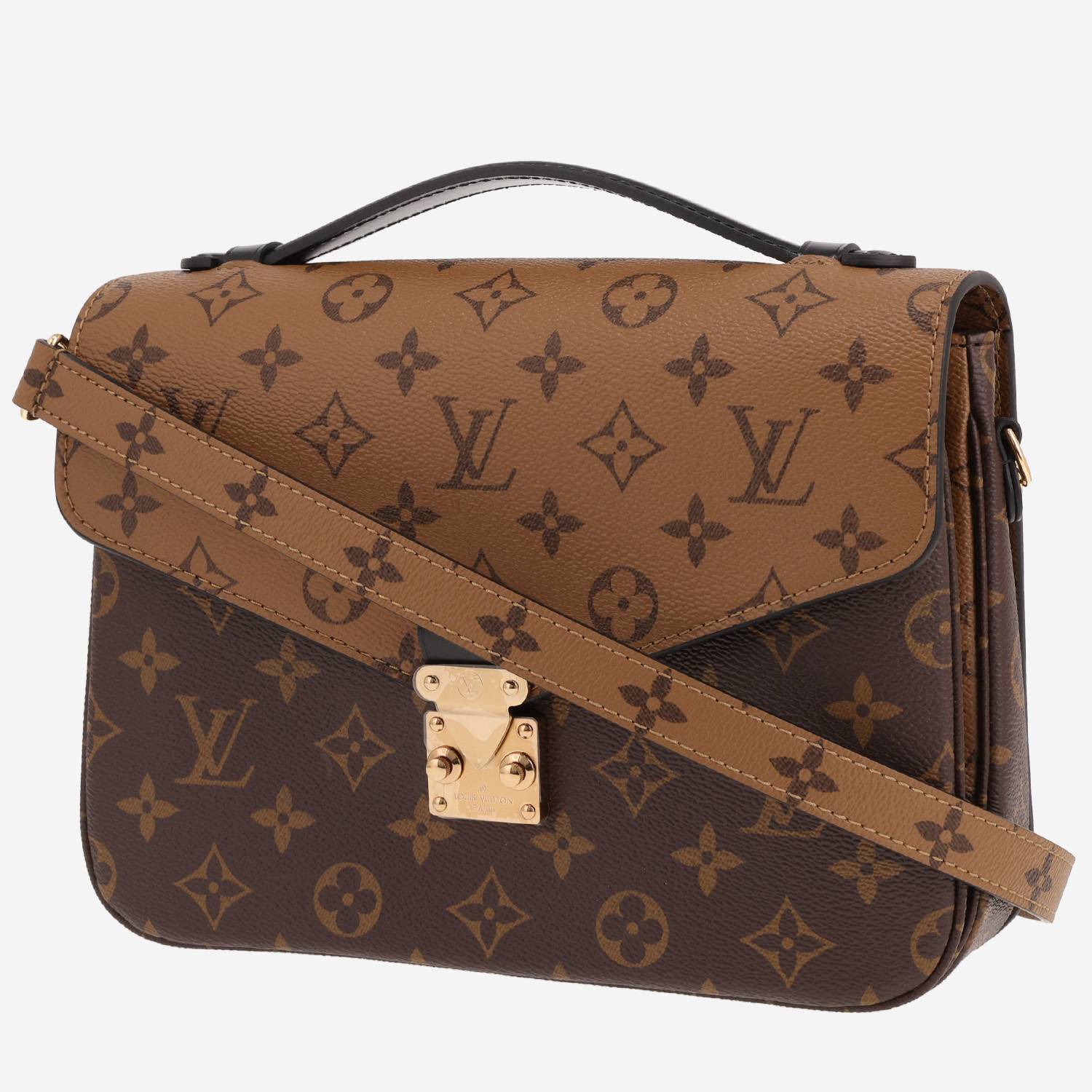 Borsa a tracolla Louis Vuitton Metis in tela Monogram bicolore