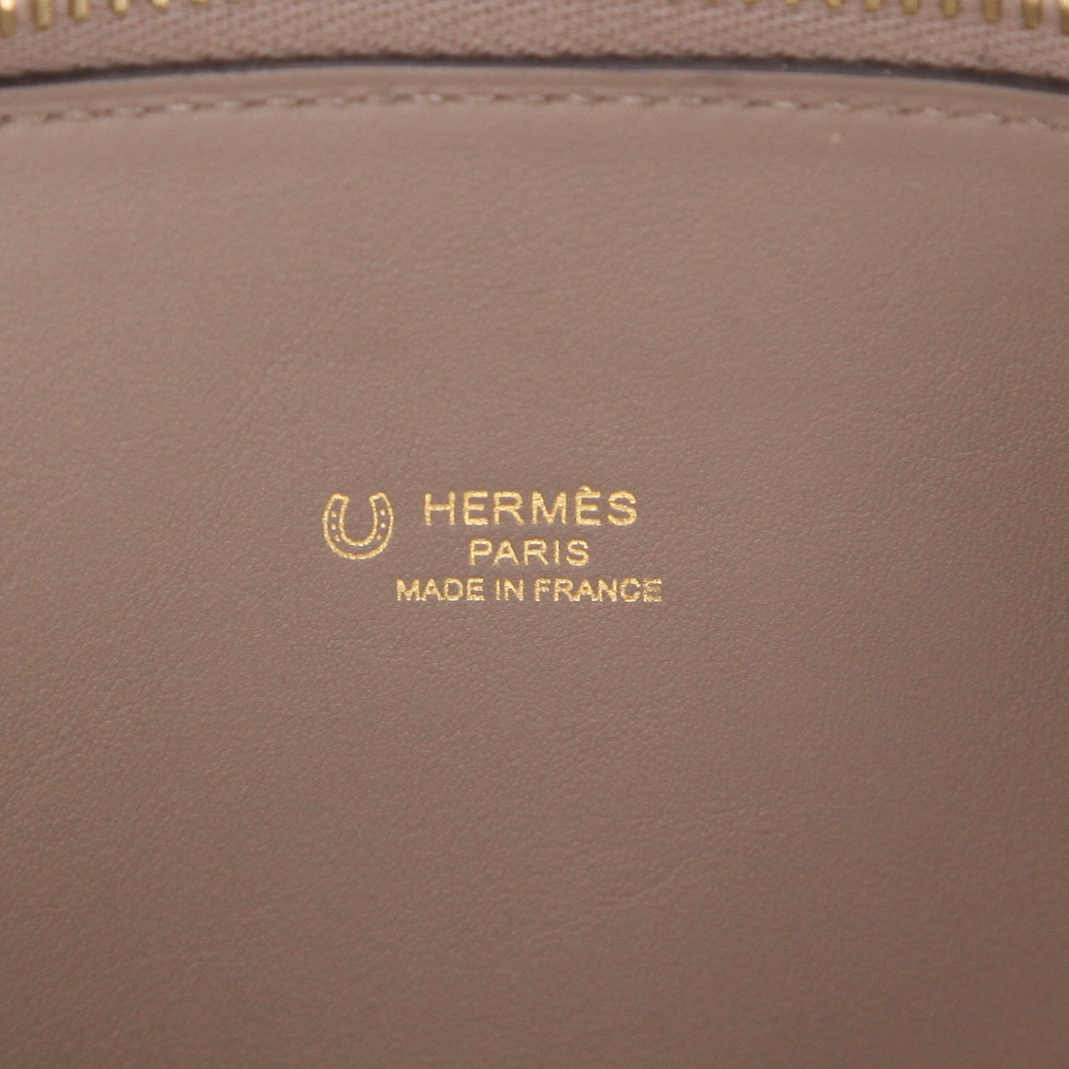 Hermès Bolide 30 cm handbag in Gris Tourterelle Epsom leather - Detail D2