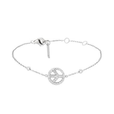 Pulsera «Peace & Love» de Messika en oro blanco y diamantes