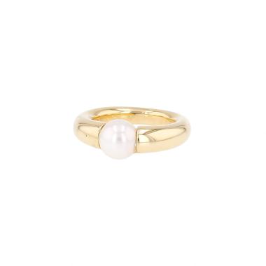 Cartier ring in yellow gold and cultured pearl