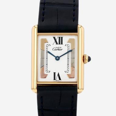 Montre Cartier Tank Must en vermeil Ref: Cartier - 590005  Vers 1990
