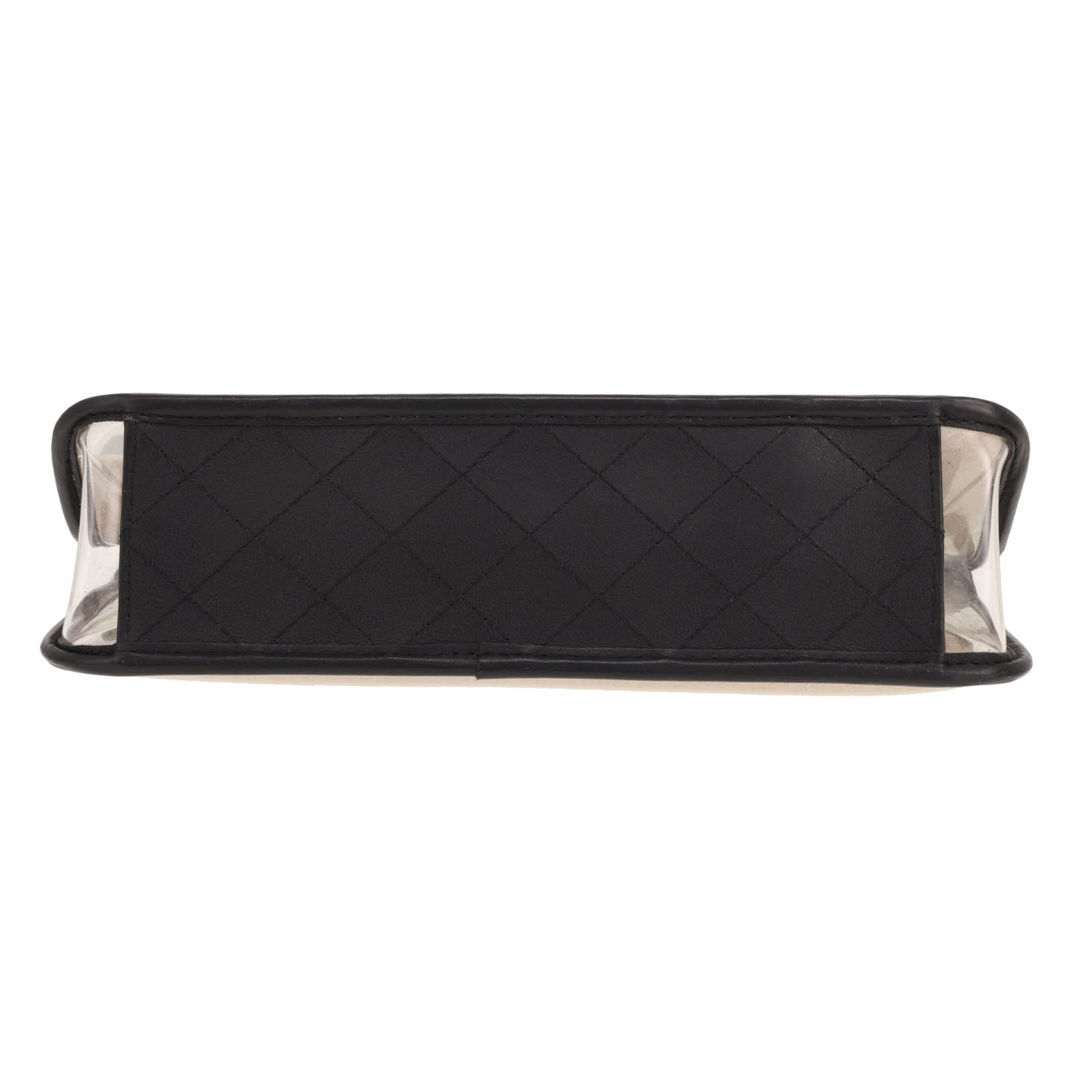 Sac à main Chanel  Timeless Classic  Coco Sand "By The Sea" en plastique transparent et cuir noir - Detail D1