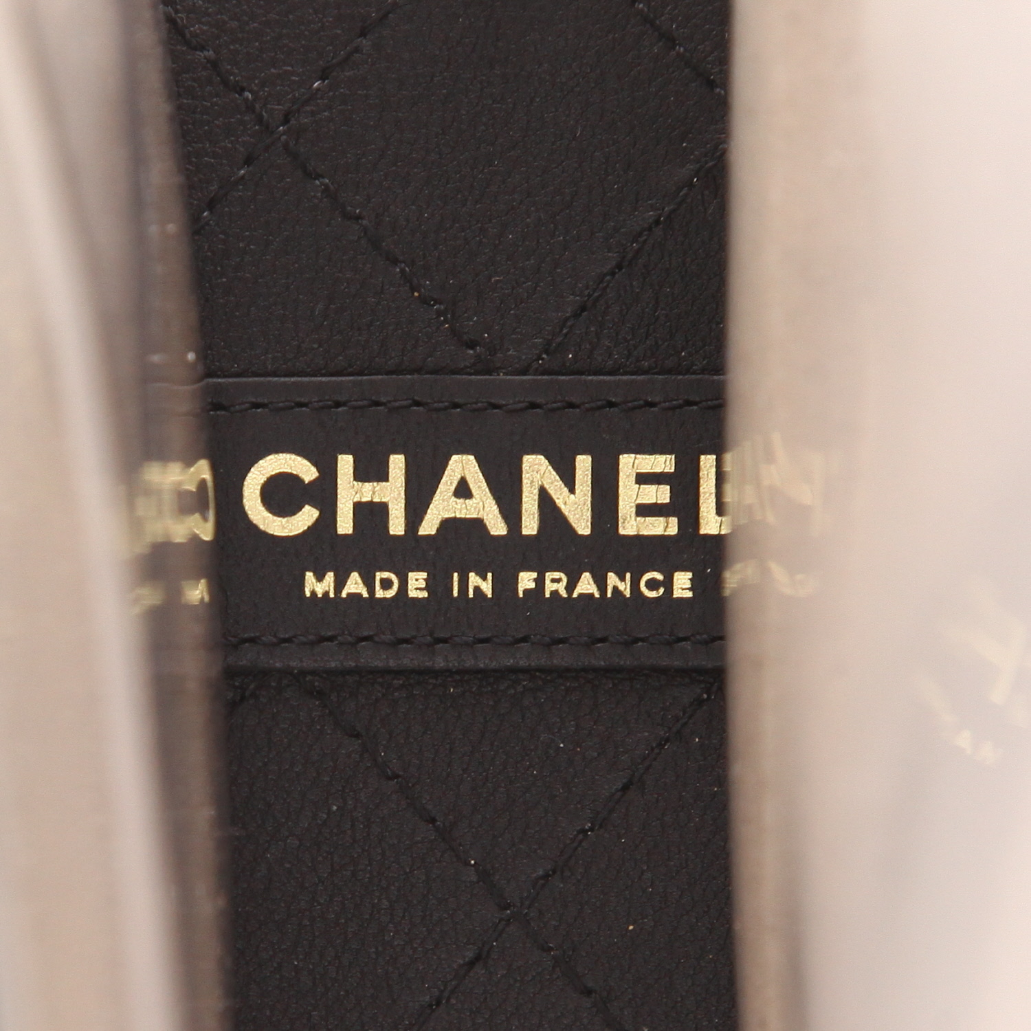 Borsa Chanel  Timeless Classic Coco Sand "By The Sea" in plastica trasparente e pelle nera - Detail D2