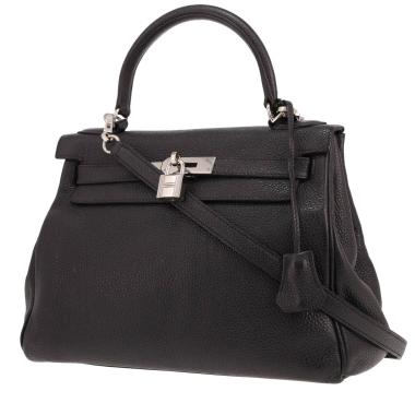 Sac à main Hermès  Kelly 28 cm en cuir togo noir