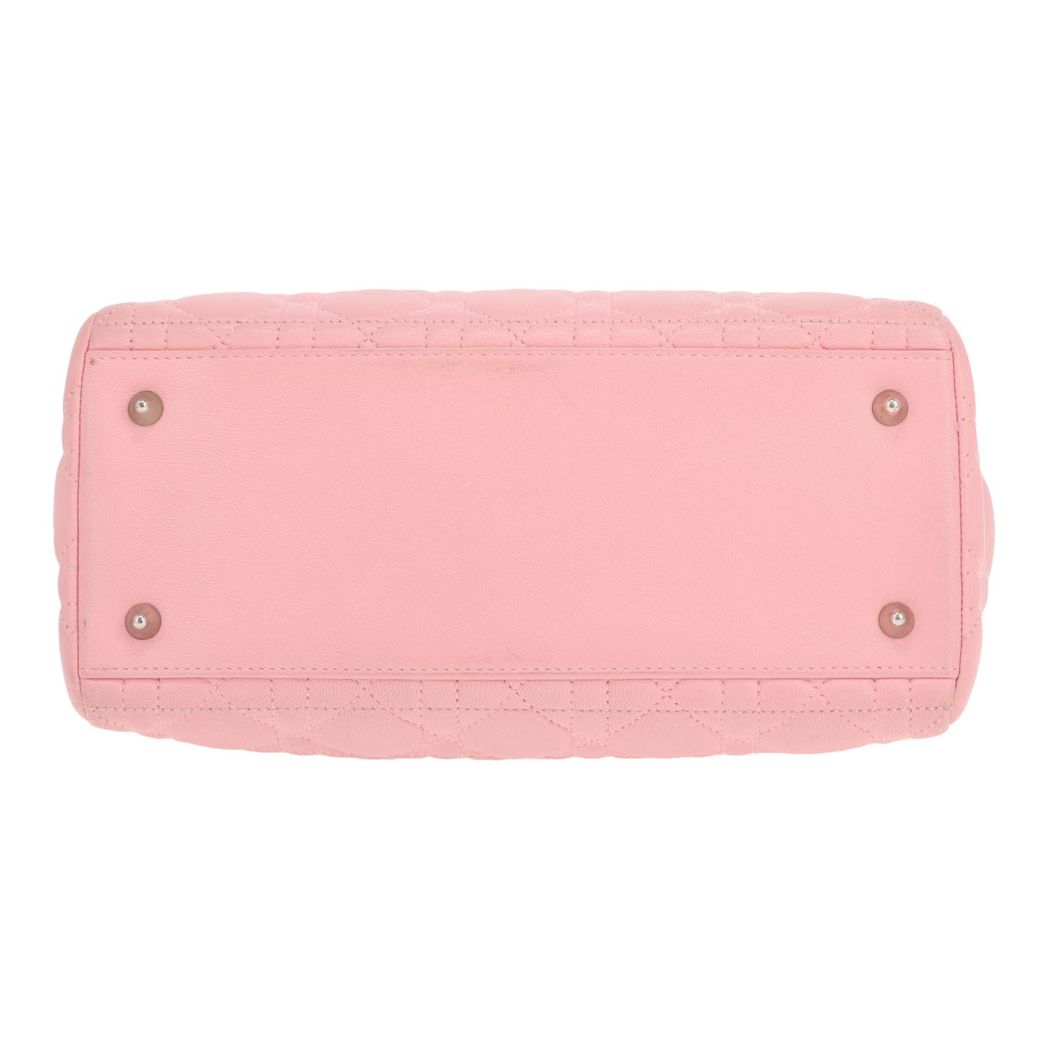 Dior Lady Dior handbag in pink cannage leather - Detail D1