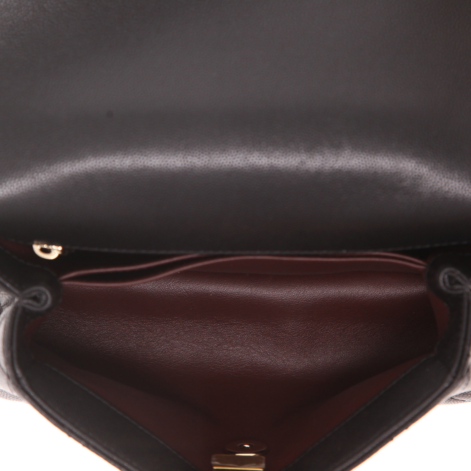 Borsa a tracolla Chanel  Coco Handle mini  in pelle martellata nera trapuntata - Detail D3