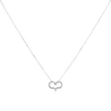 Collar «Dinh Van Coeur» de oro blanco y diamantes