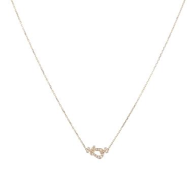 Fred Force 10 necklace, small model, in yellow gold and diamonds