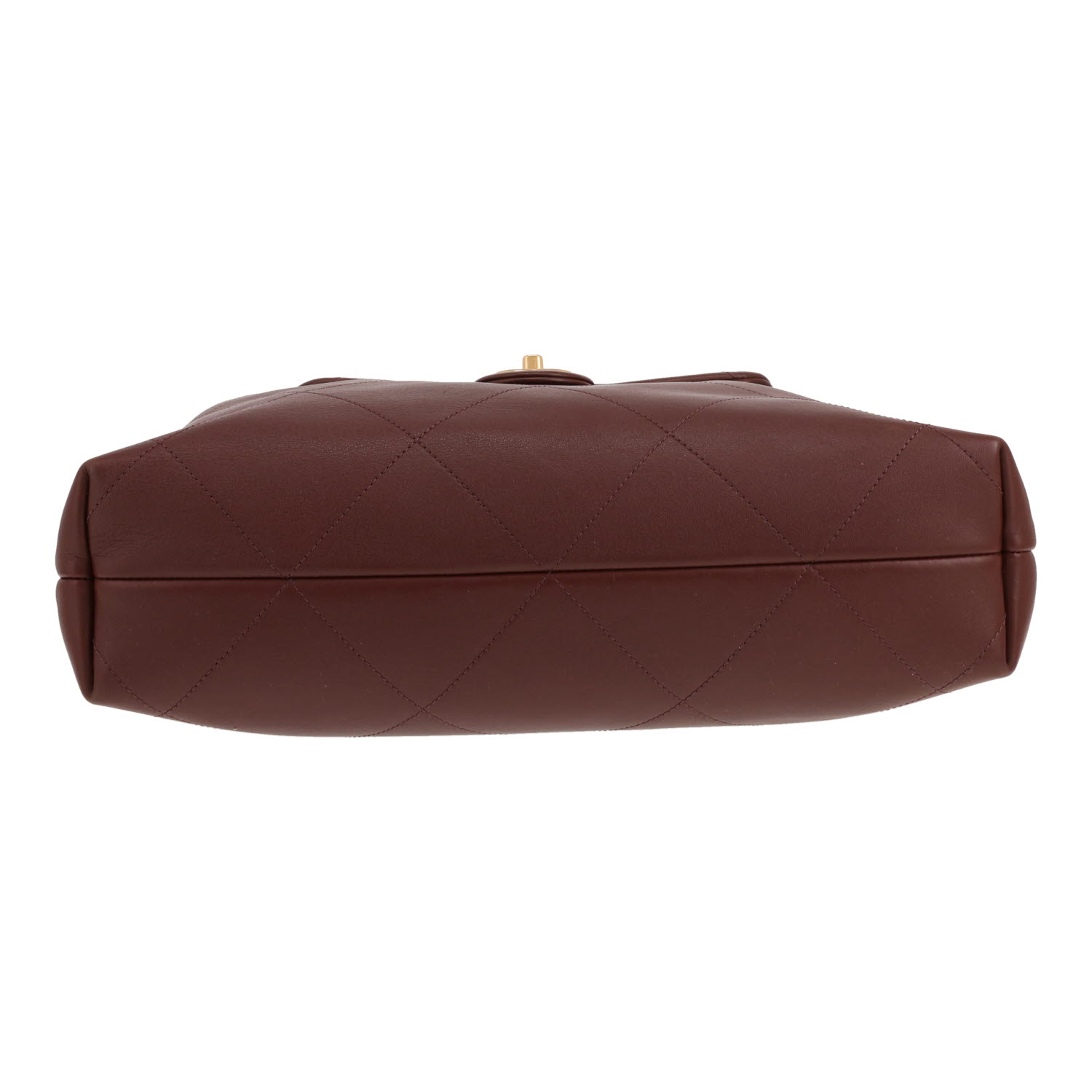 Sac à main Chanel  Hobo en cuir matelassé marron - Detail D1