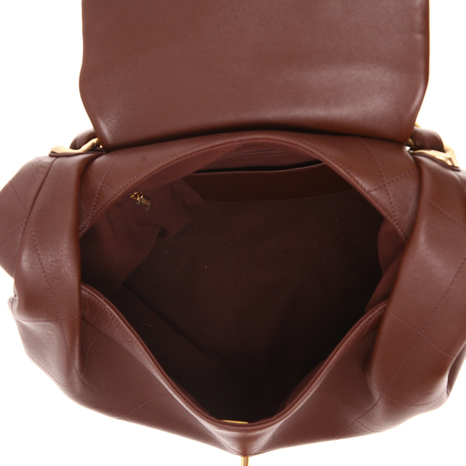 Bolso Chanel Hobo de piel acolchada marrón - Detail D3