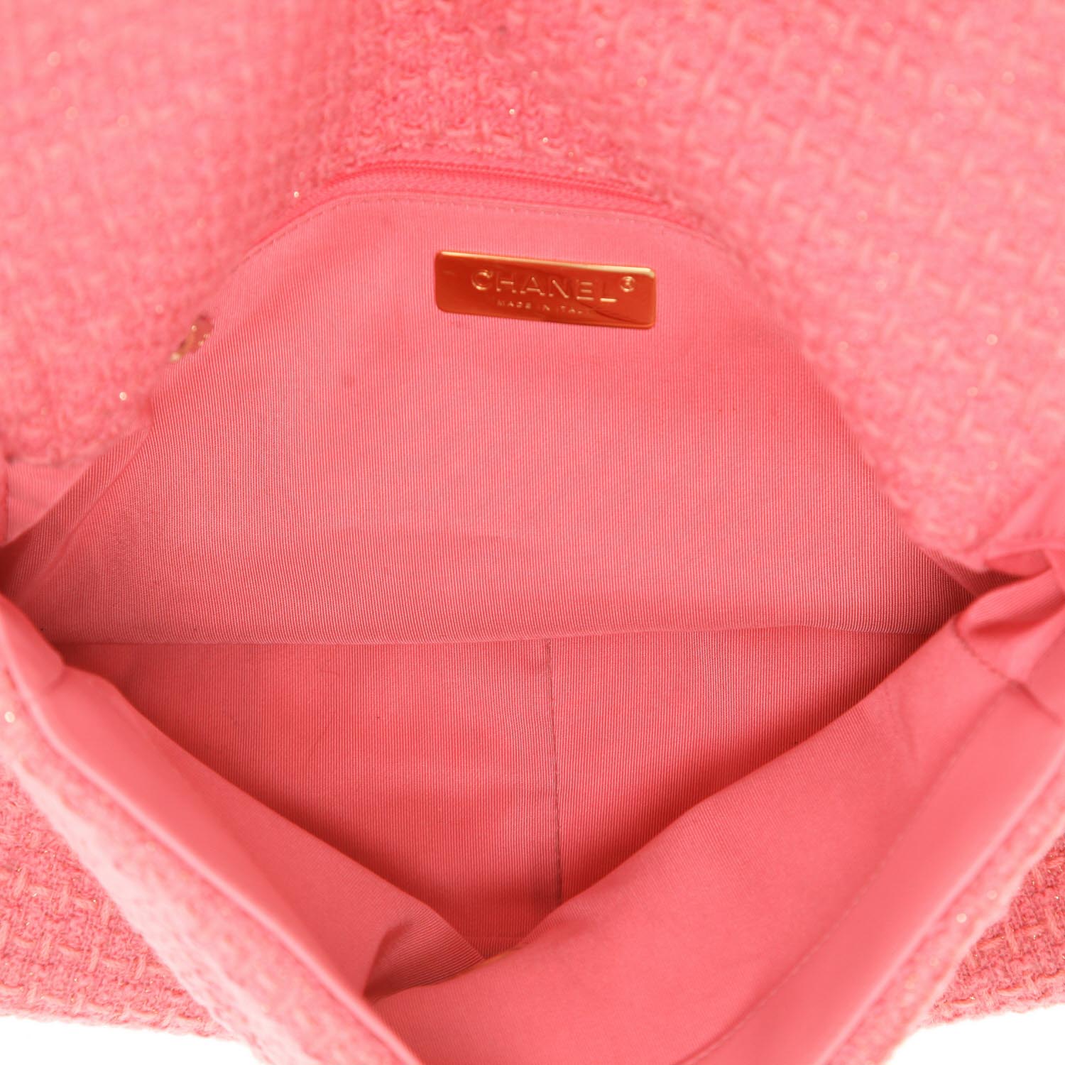 Borsa Chanel 19 in tweed rosa - Detail D3