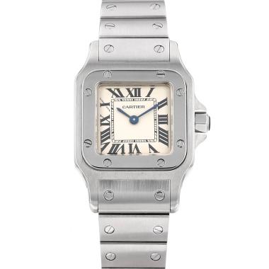 Montre Cartier Santos petit modèle  en acier Ref: Cartier - 3887  Vers 2010