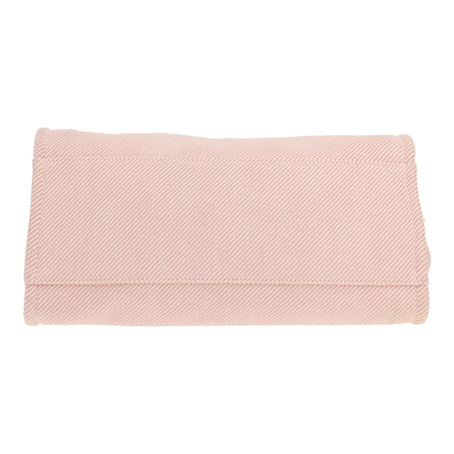 Sac cabas Chanel  Deauville en toile rose et cuir rose - Detail D1