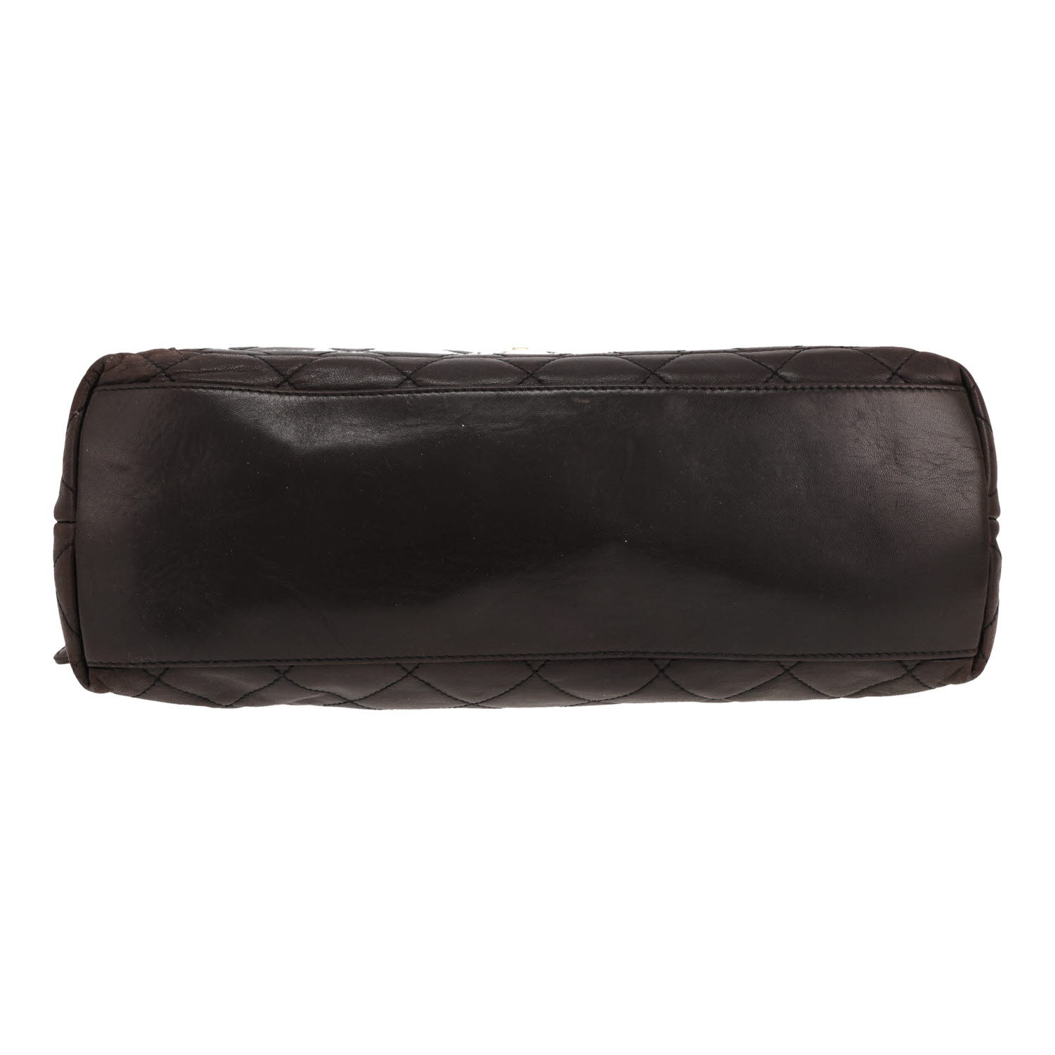 Bolso Chanel vintage de piel acolchada negra - Detail D1