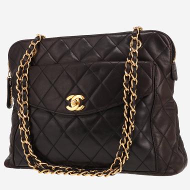 Sac à main Chanel  Vintage en cuir matelassé noir