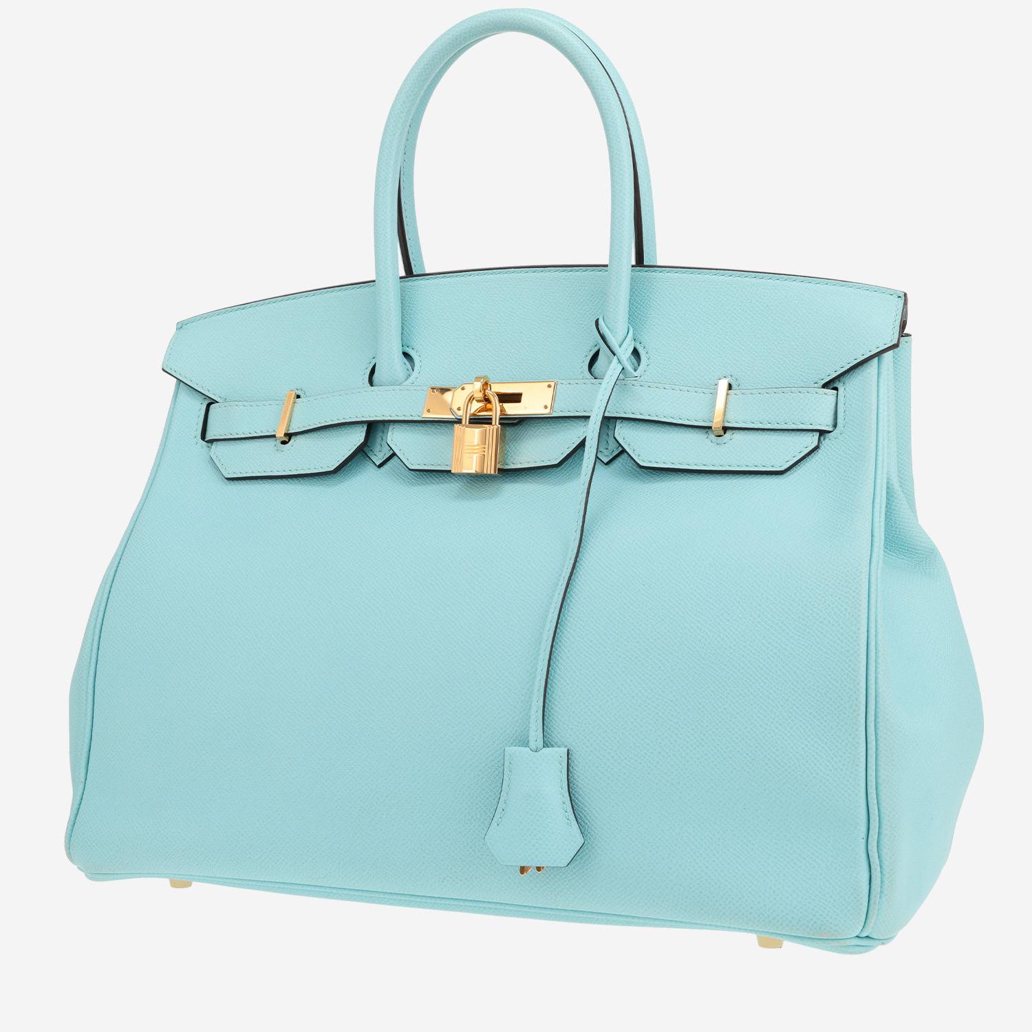 Hermès Birkin handbag, 35 cm, in Bleu Atoll Epsom leather