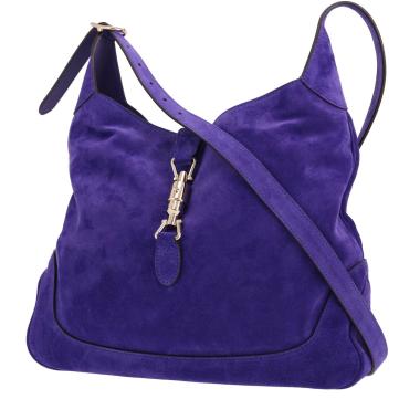 Borsa Gucci  Jackie modello grande  in pelle di vitello scamosciata viola