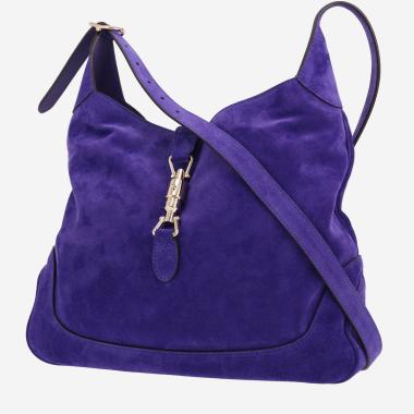 Sac à main Gucci  Jackie grand modèle  en Veau velours violet