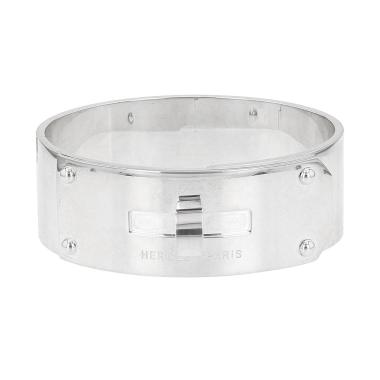 Pulsera tipo brazalete con cierre Hermès Kelly en plata