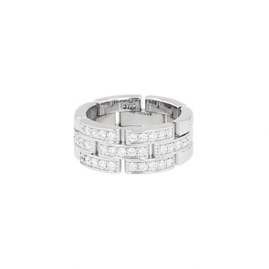 Anello Cartier Maillon Panthère in oro bianco e diamanti