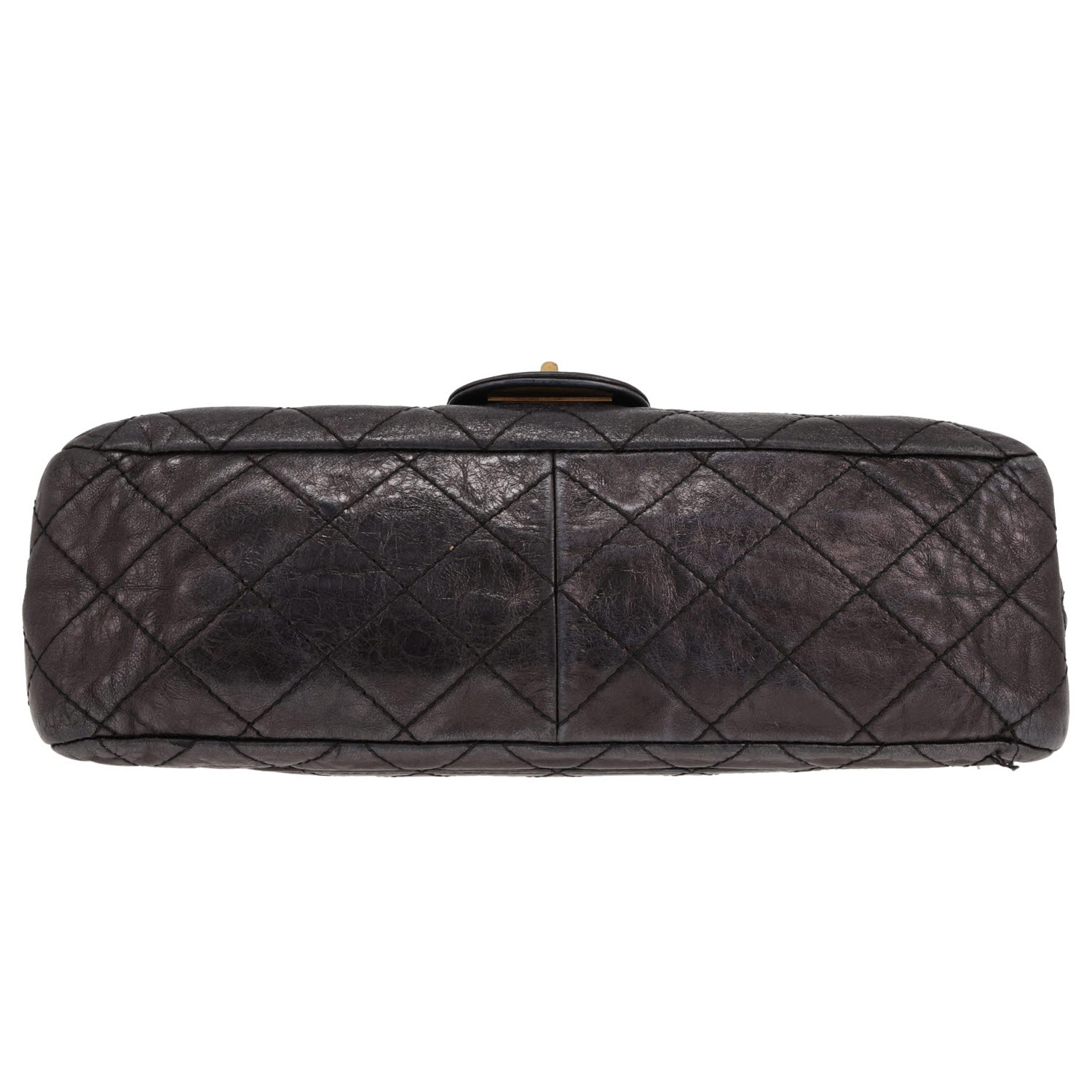 Bolso Chanel 2.55 de piel acolchada negra - Detail D1