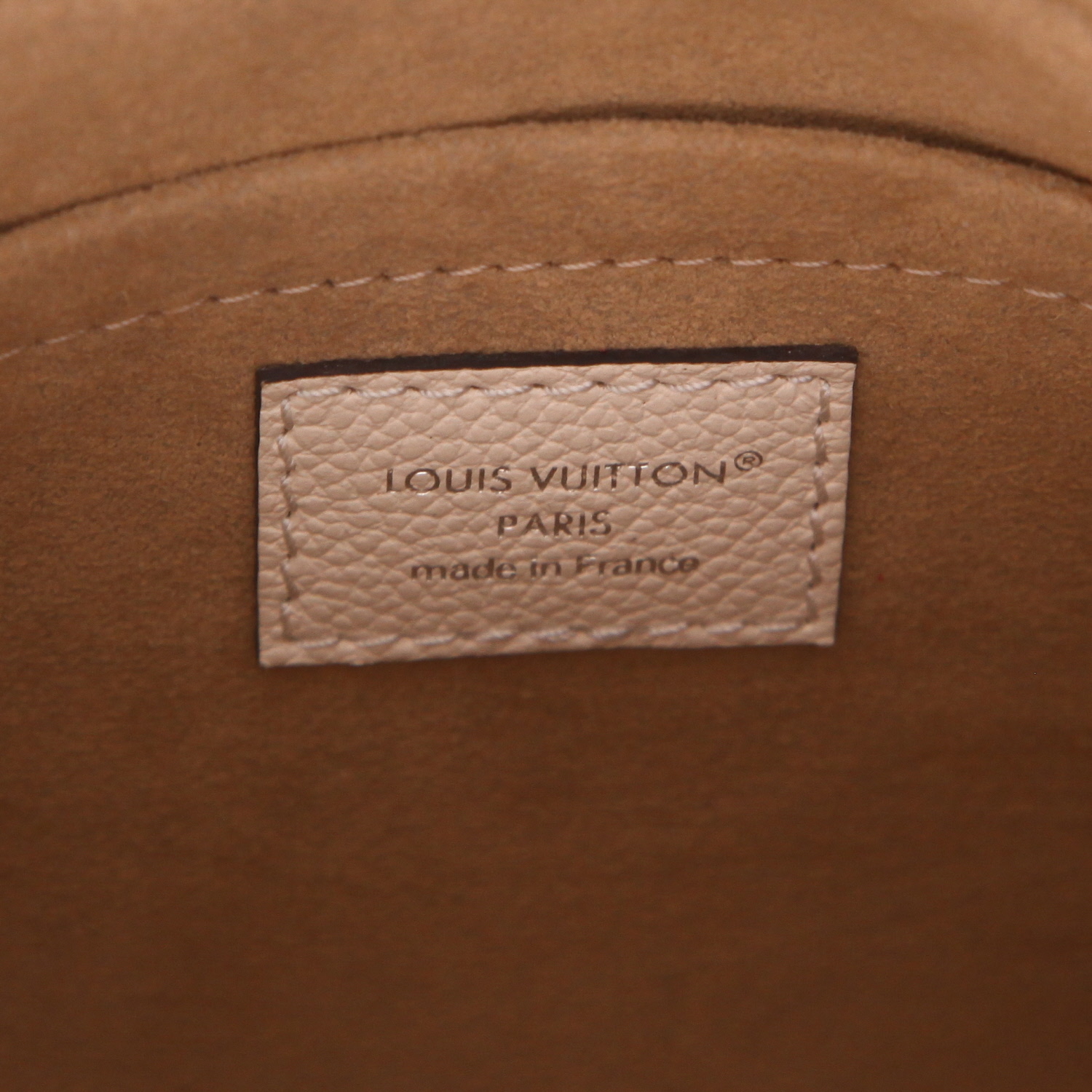 Sac porté épaule ou main Louis Vuitton  Marelle en cuir épi écru et toile monogram - Detail D2