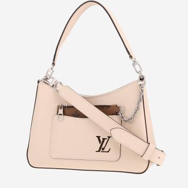 Sac porté épaule ou main Louis Vuitton  Marelle en cuir épi écru et toile monogram
