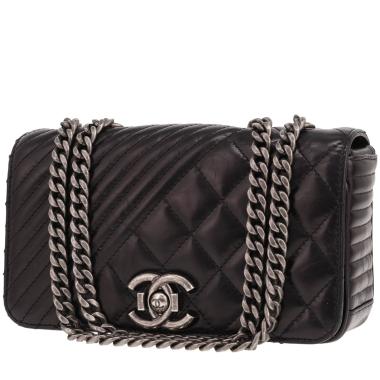 Sac bandoulière Chanel  Boy Wallet en cuir matelassé noir