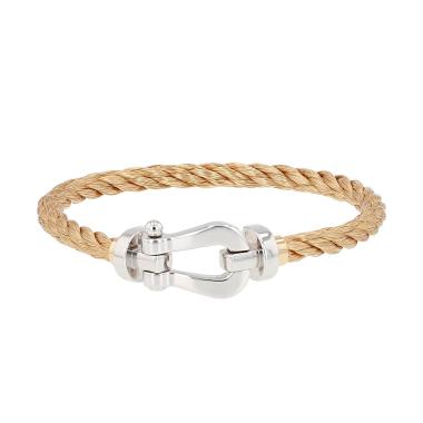Fred Force 10 large bracelet in yellow and white gold