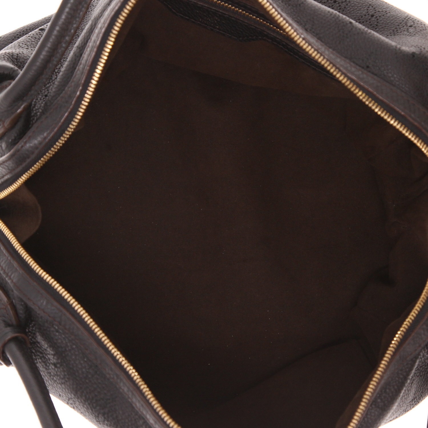 Sac à main Louis Vuitton  Galatea en cuir Mahina noir - Detail D3