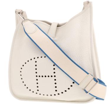 Hermès  Evelyne 33 cm in Blanc Clémence calfskin