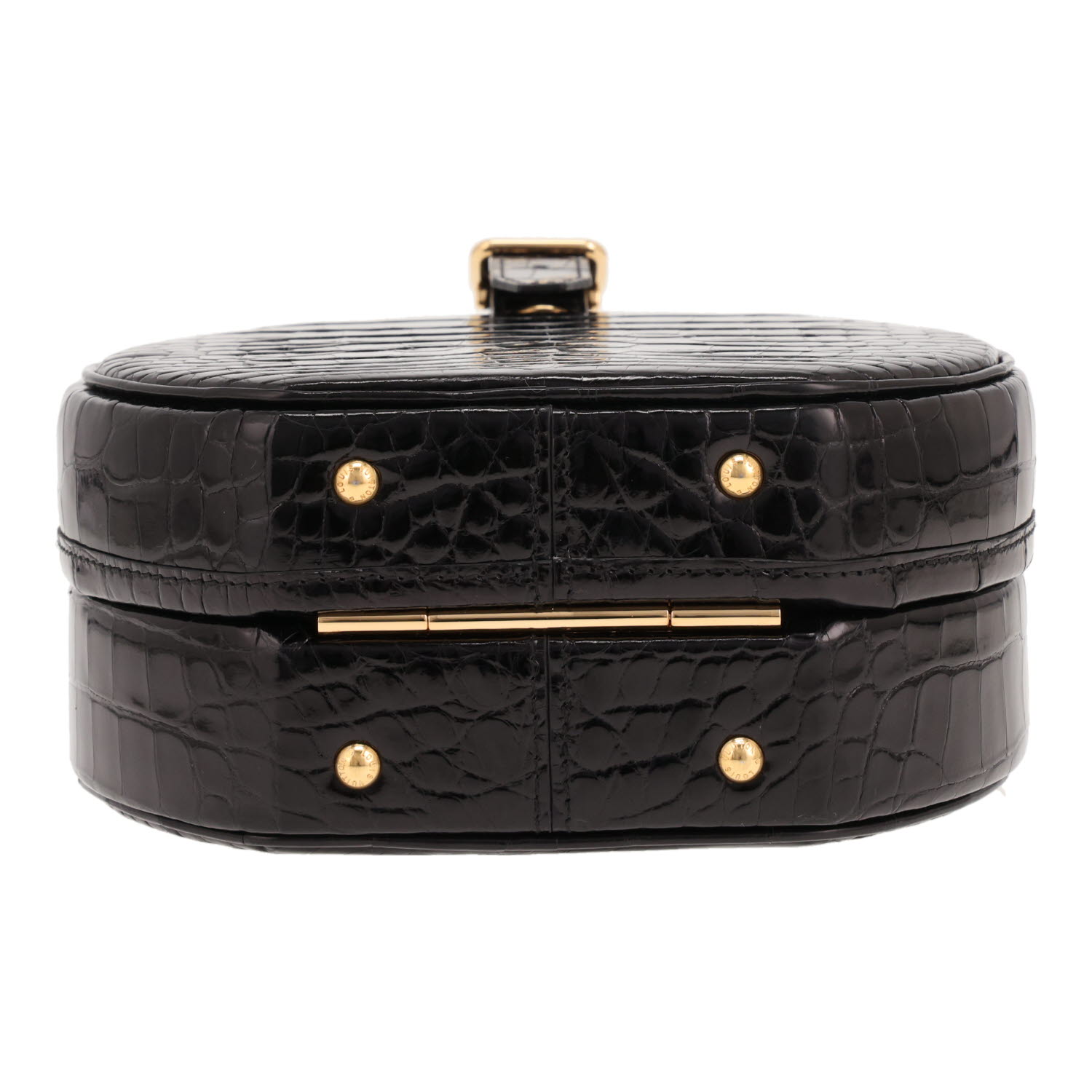 Borsa Louis Vuitton  Boîte Chapeau, modello piccolo  in coccodrillo Noir - Detail D1
