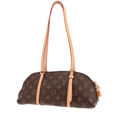 Louis Vuitton Squire East West handbag in brown Monogram canvas and natural leather