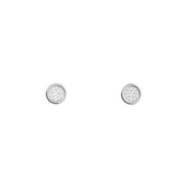 Paire de boucles d'oreilles Fred Miss Fred Moon en or blanc et diamants