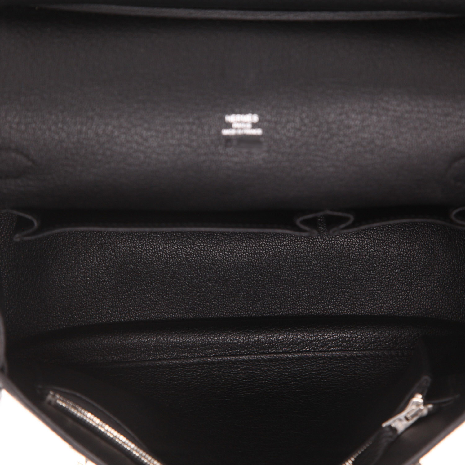 Sac bandoulière Hermès  Jypsiere 28 cm en cuir taurillon clémence noir - Detail D3