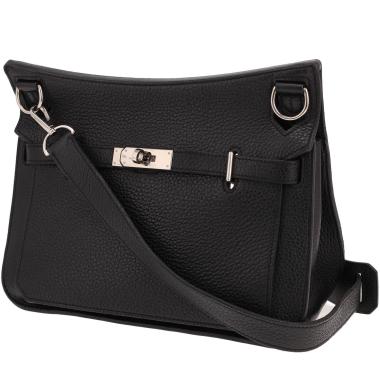 Borsa a tracolla Hermès  Jypsiere 28 cm in pelle di vitello Clémence Noir