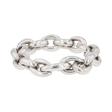 Hermès Acrobate large silver bracelet