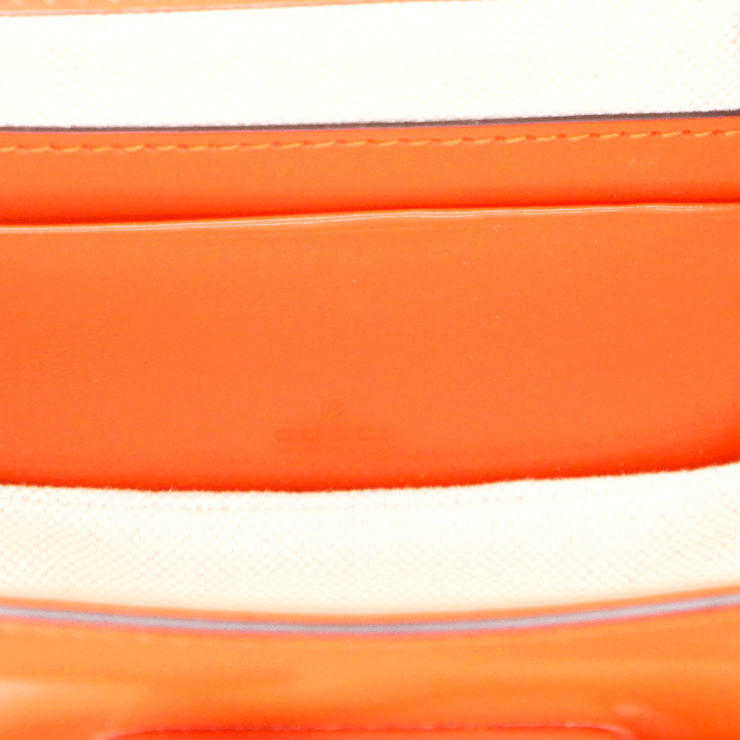 Bolso de mano Gucci Bamboo micro de piel lisa Orange y Bambou - Detail D2