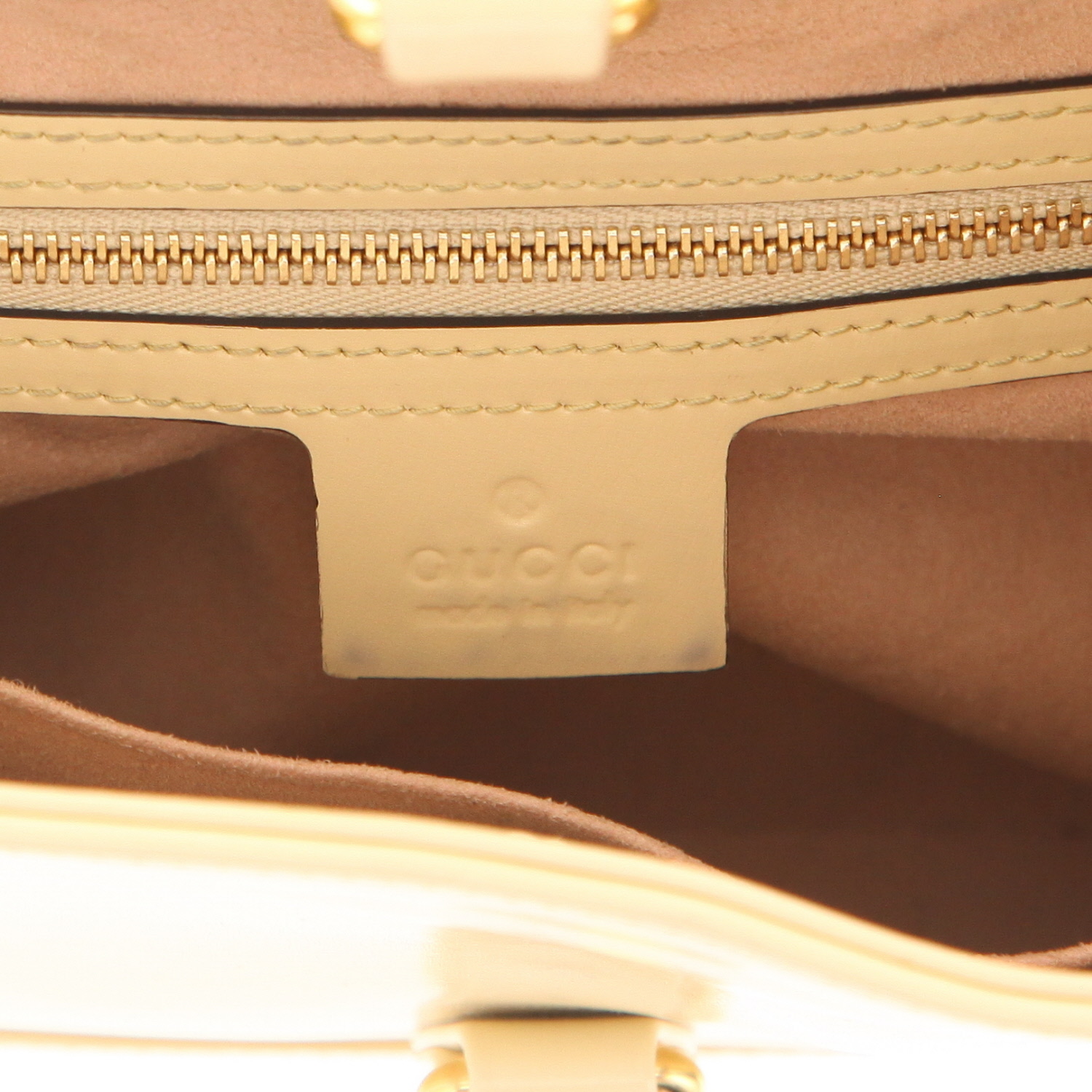 Sac à main Gucci  Jackie en cuir jaune - Detail D2