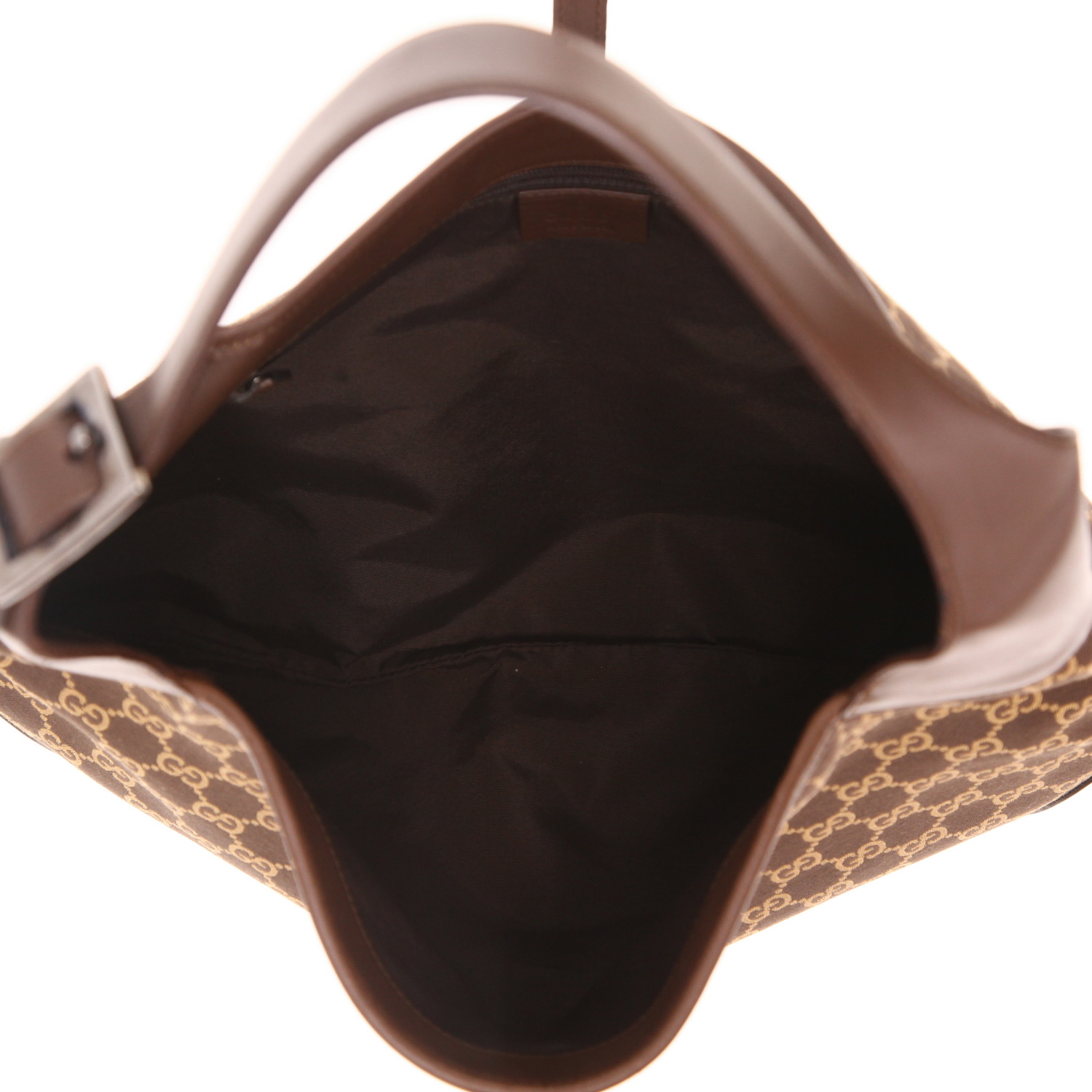 Borsa Gucci Jackie vintage in tela Supreme GG marrone e pelle marrone - Detail D3