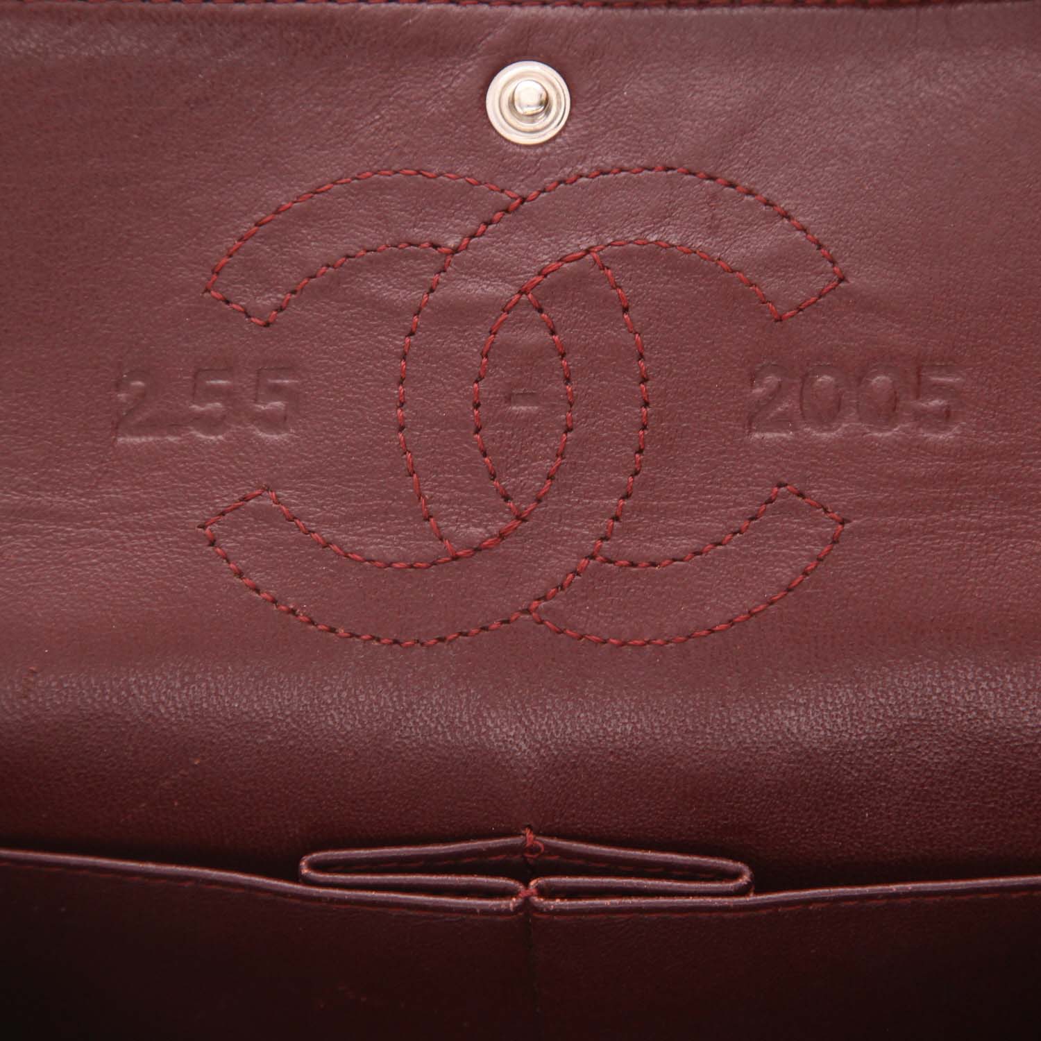 Borsa Chanel 2.55 mini in pelle trapuntata grigia - Detail D2