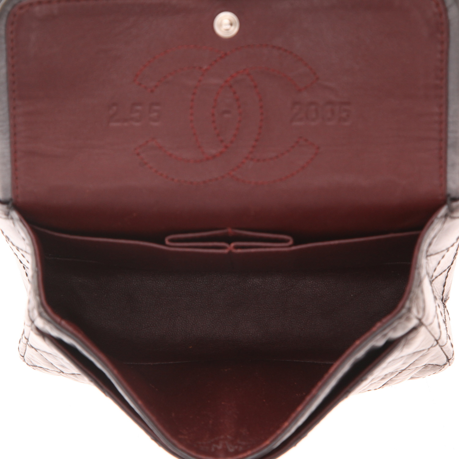 Borsa Chanel 2.55 mini in pelle trapuntata grigia - Detail D3