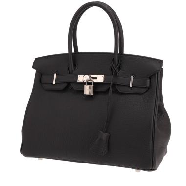 Sac à main Hermès  Birkin 30 cm en cuir togo noir