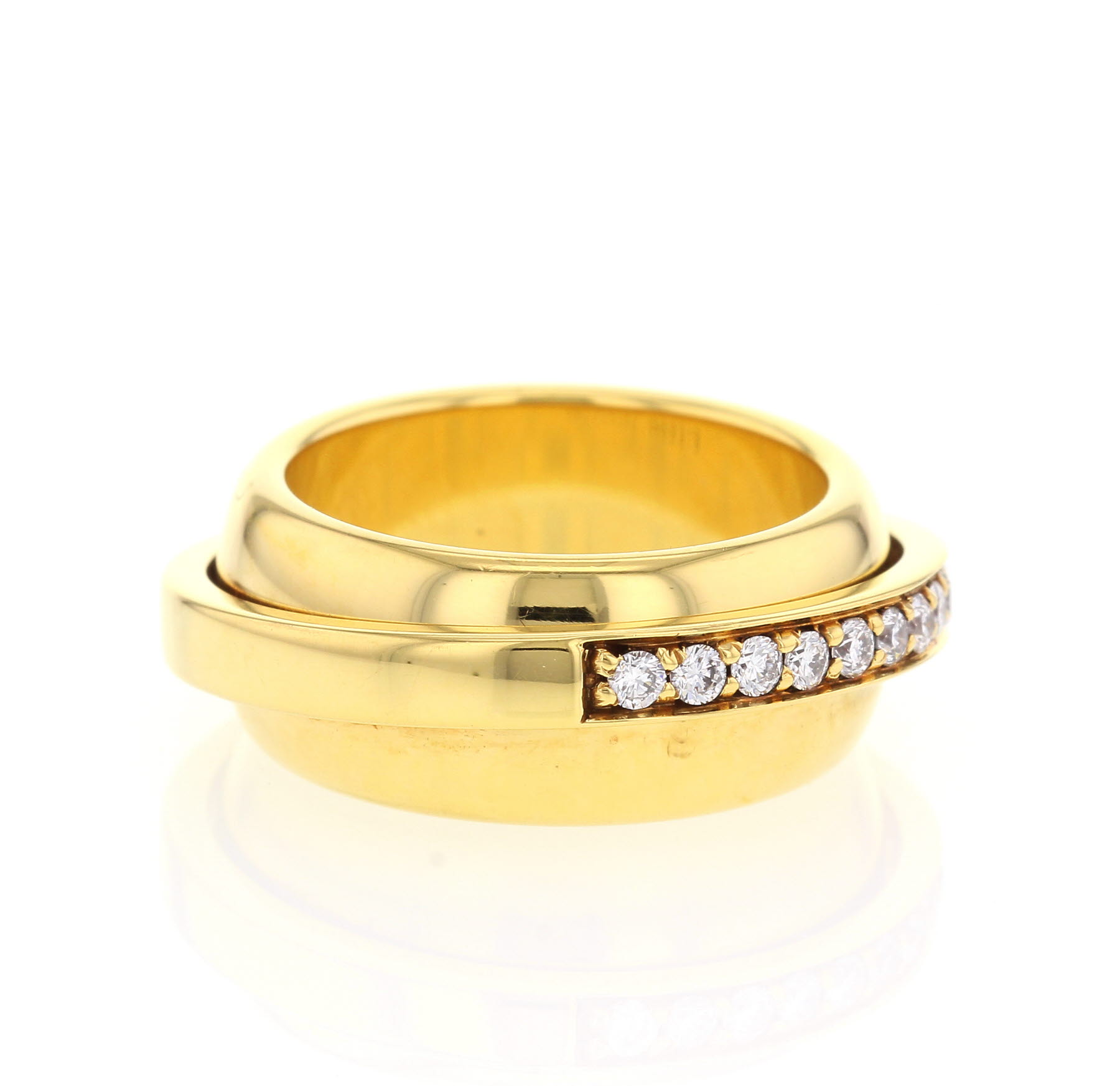 Ring in yellow gold and diamonds