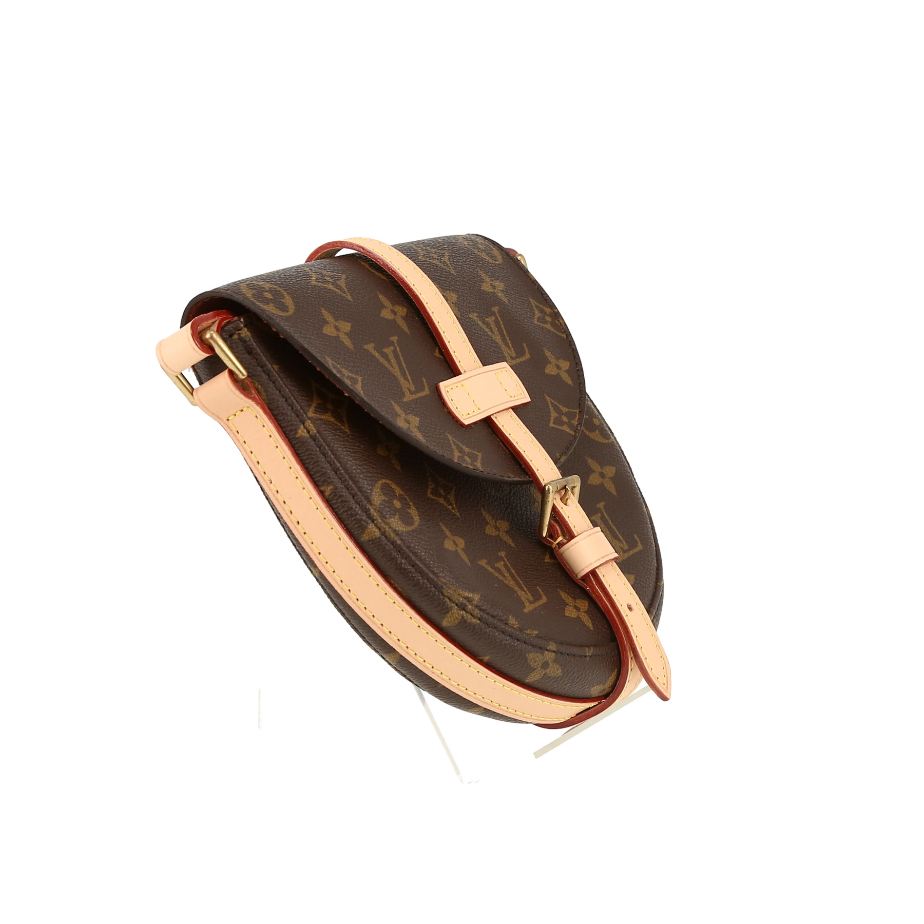 Louis Vuitton Chantilly beggar's bag in monogram canvas and natural leather