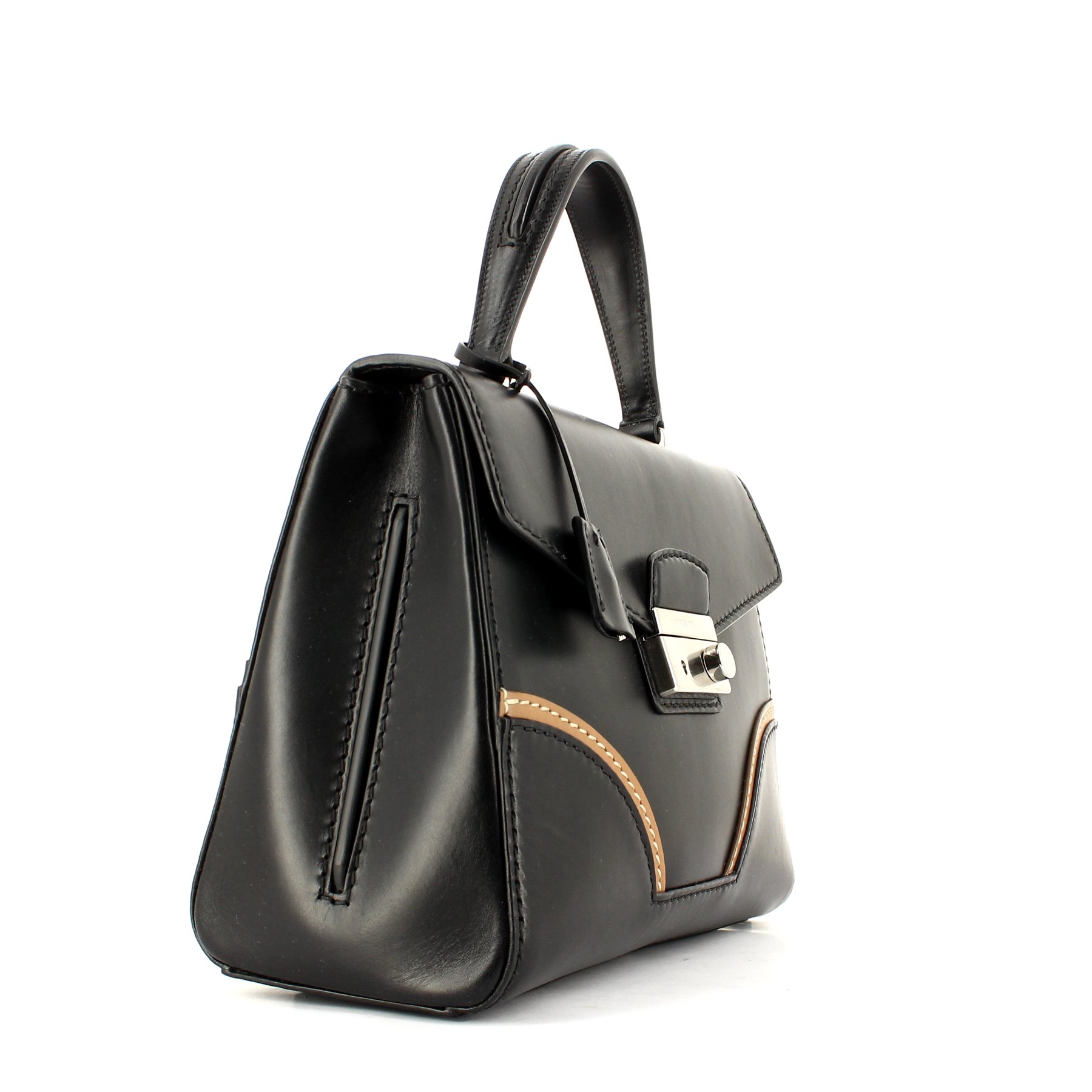 Borsa Prada  Sound in pelle nera e marrone