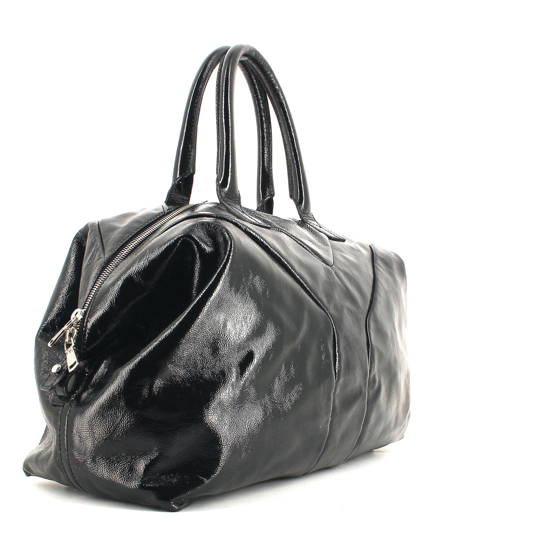 Yves Saint Laurent Easy handbag in black patent leather