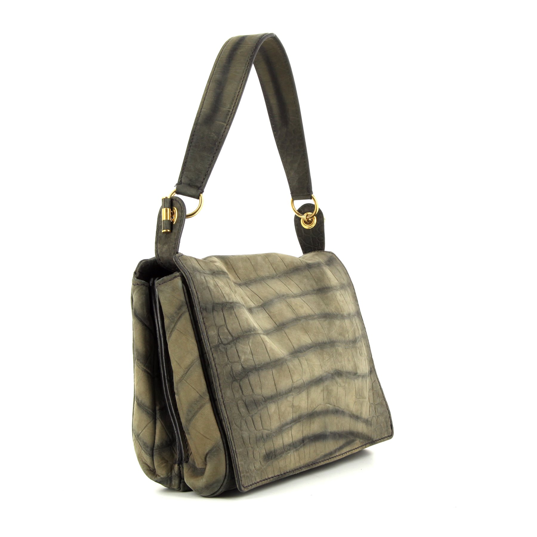 Sac à main Saint Laurent Catwalk en daim gris